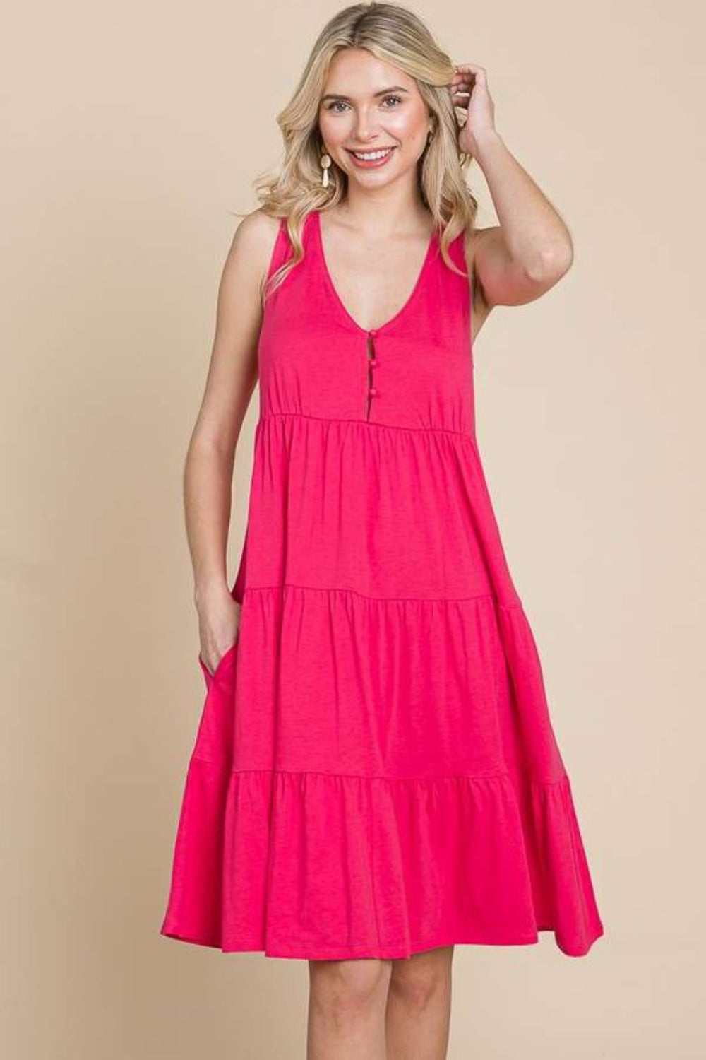 Culture Code Racerback Tiered Tank Dress-3