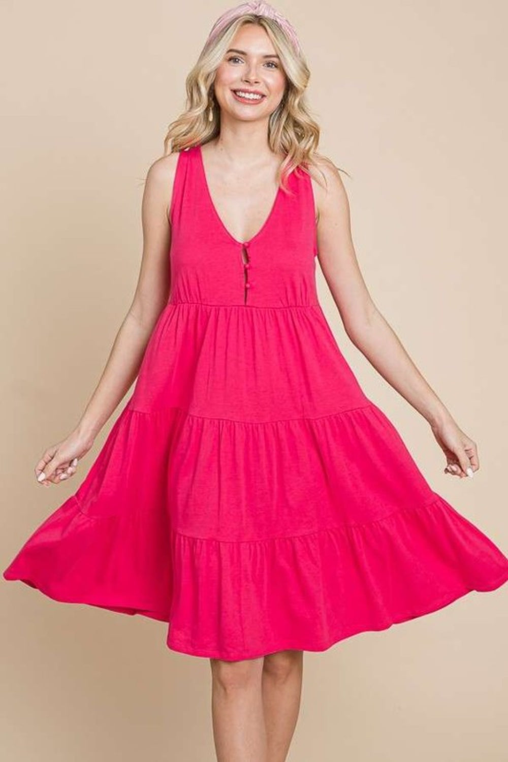Culture Code Racerback Tiered Tank Dress-0