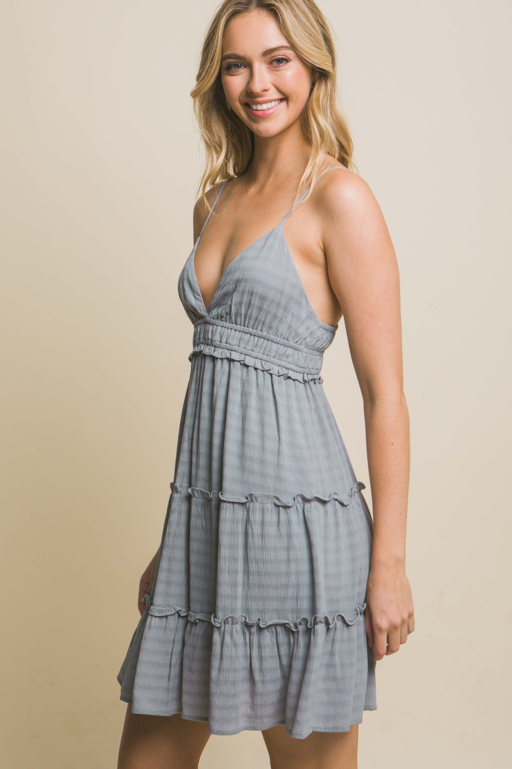 Love Tree Frill V-Neck Cami Dress-1