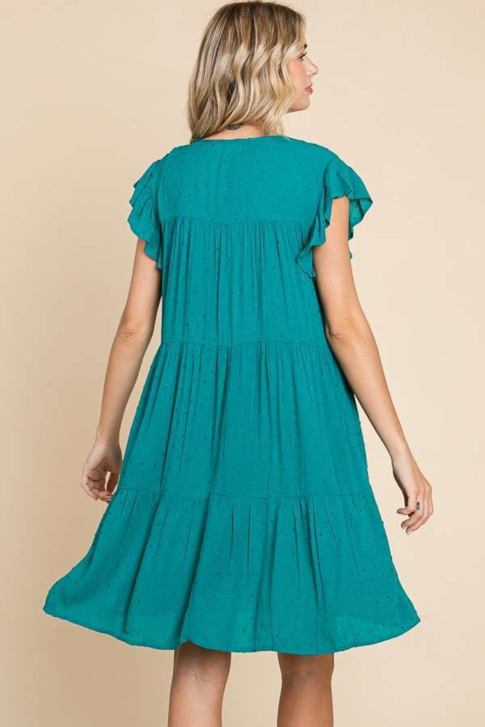Culture Code Ruffle Cap Sleeve Tiered Dress-1